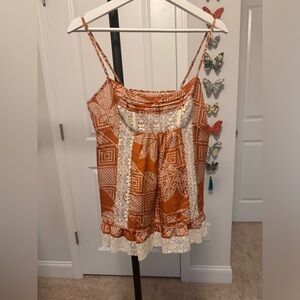 BCBG MAXAZARIA STRAIGHT NECK TANK 🍊